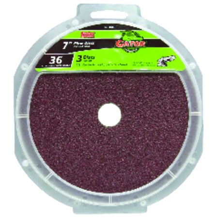Gator Grit Gator 7 in. Aluminum Oxide Center Mount Fiber Disc 36 Grit Extra Coarse 3 pk 3083